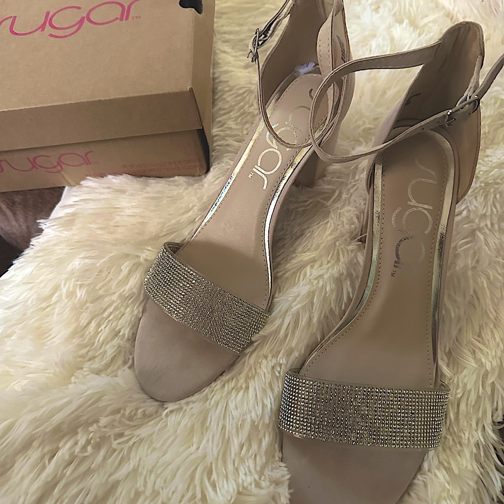 Sugar Rhinestone Sandals | Size 11 New!